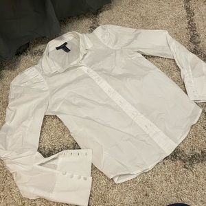 Puff sleeve button down